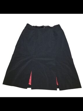 i.e. Y2K Women’s Black A-Line Skirt with Red Accent